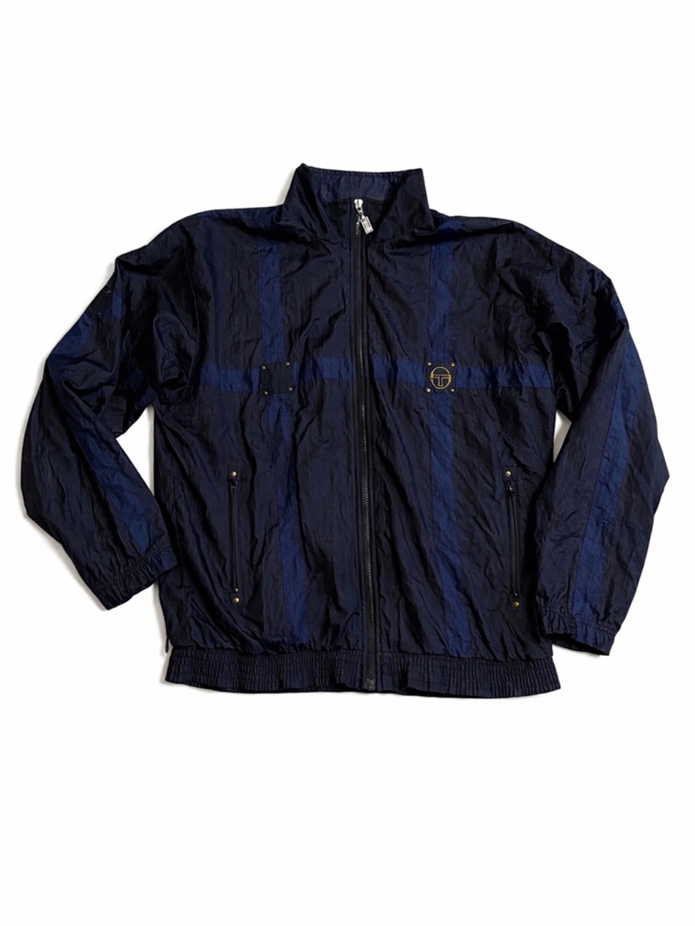 Sergio Tacchini Navy and Dark Blue Windbreaker Jacket
